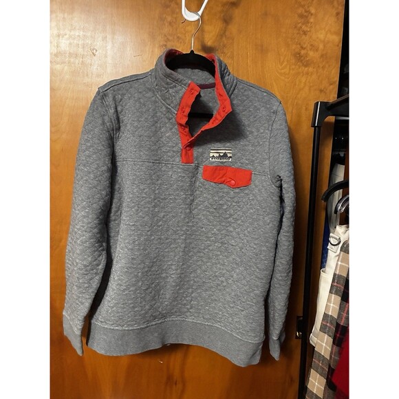 Patagonia Tops - Patagonia Diamond Quilted Snap T Jacket Pullover Gray Women’s M 40th Anniversary